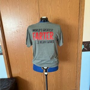 World’s Greatest Farter I Mean Father Graphic Tee Medium 100% Cotton